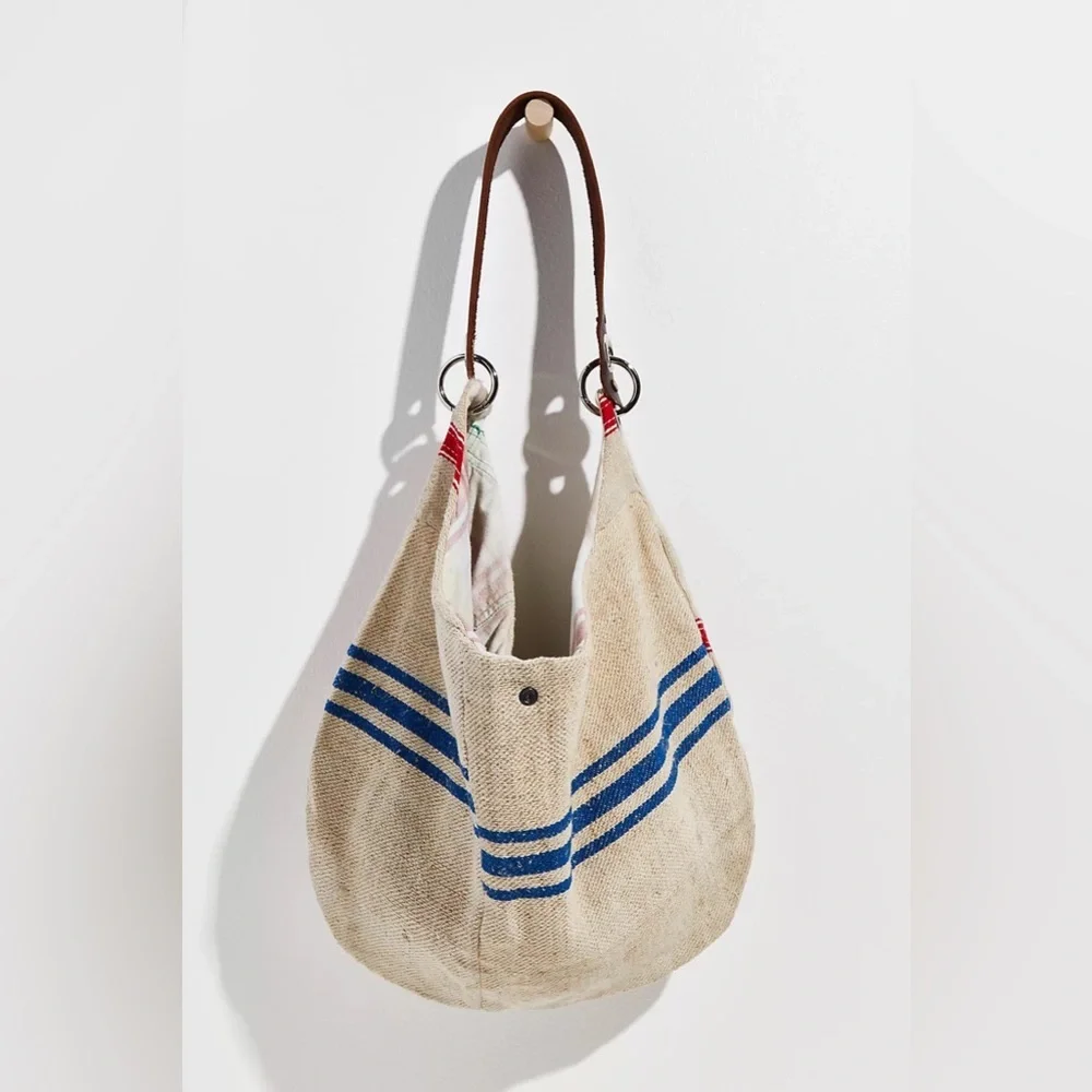 New🌟Free People-Distressed Linen Hobo